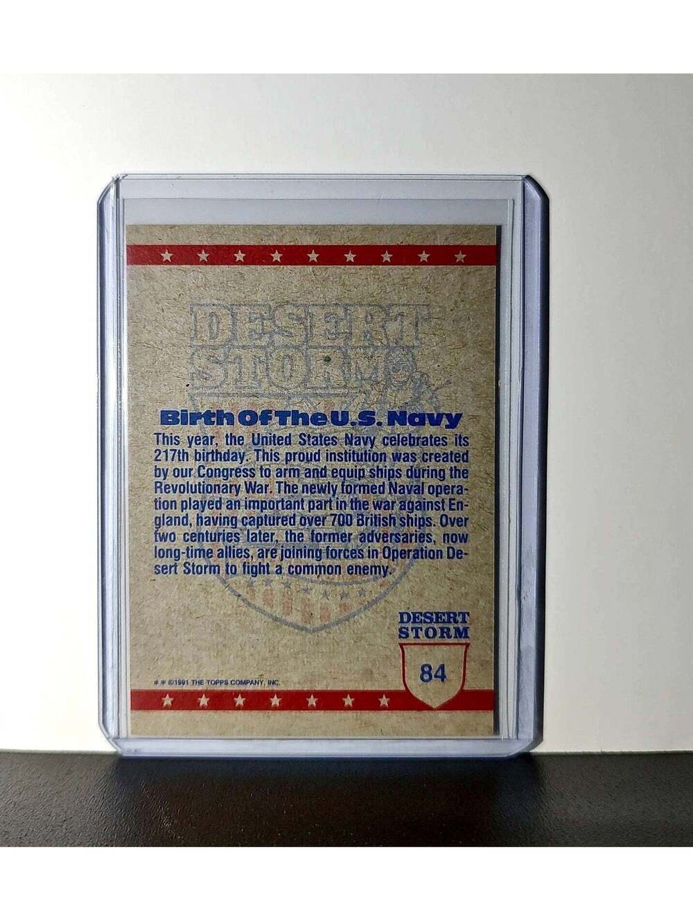Heat Storm in the Gulf 1991 Topps Desert Storm #84 Card - Picture 2 of 10